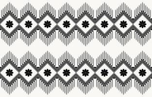Black and white Geometric ethnic pattern traditional Texture for skirt vector