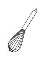 Balloon Whisk Icon on white background. Mixing and Whisking Cooking Equipment Symbol. Egg Beater. Symbol Editable stroke. vector