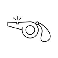 Referee whistle icon on white background. Symbol Editable stroke for web banner and etc. illustration EPS 10. vector