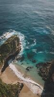 The beach and cliffs of bali photo