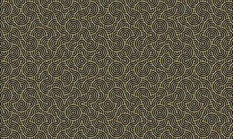 Overlapping circles pattern, Japanese wave pattern, Geometric pattern. gold lines luxury background. vector