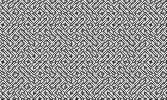 Overlapping circles pattern, Japanese wave pattern, Geometric pattern. black lines with white background. creative design. vector