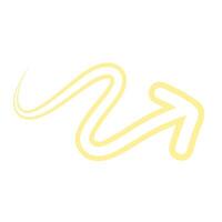 Colorful Arrow Doodle Shape vector