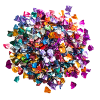 3D Colorful Confetti Explosion on Transparent Background png