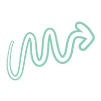 Pastel Arrow Shape Doodle vector