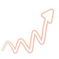 Cute Colorful Arrow Doodle vector