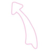 Cute Arrow Sketch Outline vector