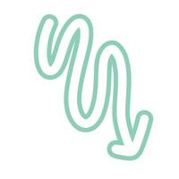 Pastel Arrow Shape Sketch vector