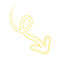 Hand Drawn Arrow Shape Art vector