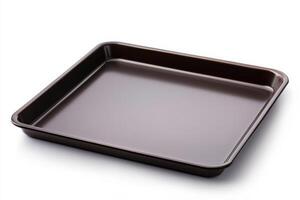 Cookie sheet mockup showcasing sleek design against a clean white backdrop for culinary presentations photo