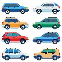 car icon set illustration design on a white background vector