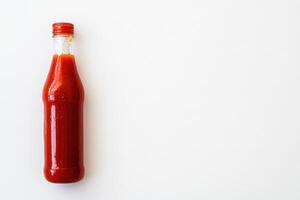 Perfectly captured bottle of ketchup showcasing rich color and smooth texture ideal for enhancing meals and snacks photo