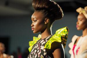 Bold and Innovative Fashion Design Takes Center Stage at Runway Event in Vibrant Atmosphere photo