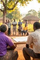 Community farmers engage in a vital workshop on brucellosis prevention, aiming to enhance rural health education photo