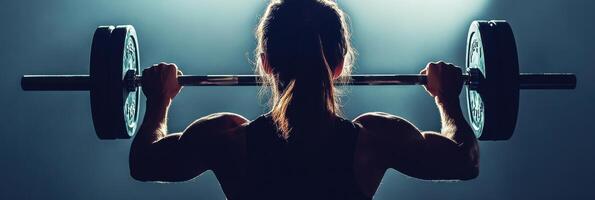 Strength and determination captured in minimalistic style through the power of weightlifting photo