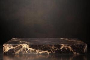 Elegant marble surface with realistic lighting creating an ideal backdrop for creative displays and artistic expressions photo