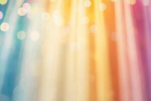 Light disperses through a prism to create a vibrant rainbow effect in a dreamy, colorful background photo