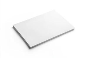 Blank sketch pad on a clean white background showcasing stationery mockup for creative projects photo