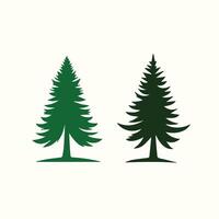 Two trees are shown in different sizes vector