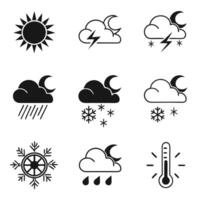 weather icons set design on a white background vector