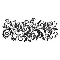 black and white floral design on a white background vector