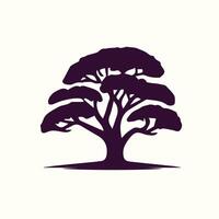 A tree with leaves on it in a flat style vector