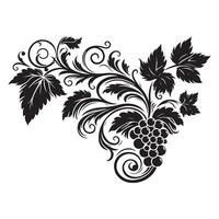 grape vine design illustration on a white background vector
