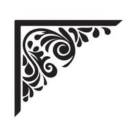 a black and white image of a corner corner vector