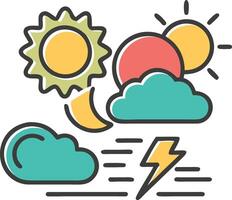 weather forecast icon set design vector