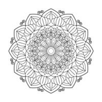Simple Mandala Shape for Coloring design vector