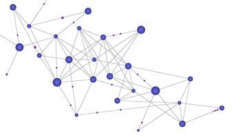 Abstract polygonal background with gradient points and lines connection. Digital technology and global network connection vector