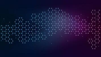 Abstract hexagons pattern background. Molecular structure, genetic research and chemical engineering. Healthcare, medicine, science and technology design vector