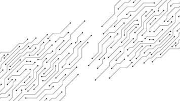 Abstract technology circuit board texture on white background. Electronic motherboard, communication and engineering vector