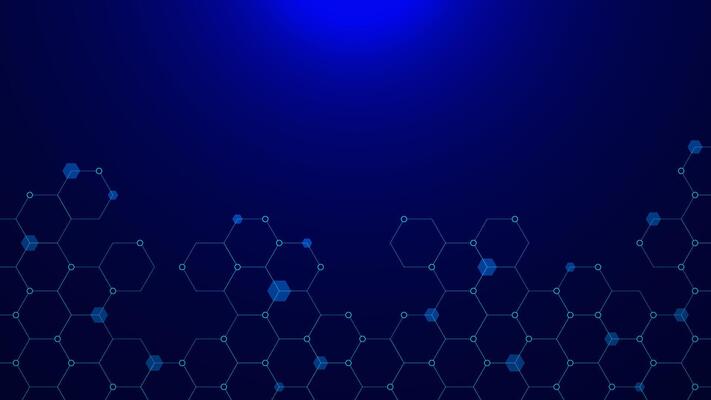 Abstract science and innovation technology background. Simple geometric design with hexagon pattern. Suitable for medicine and chemistry design
