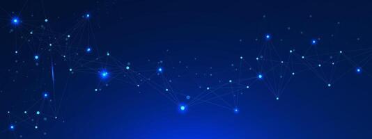 Abstract digital technology connect, big data, internet network connection and digital marketing IoT internet of things with polygonal vector