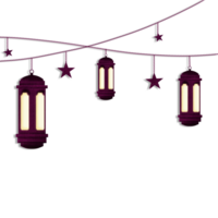 A string of purple lanterns on Transparent background png