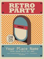 RETRO design poster with vintage design style vector
