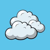 White Fluffy Cloud Floating in the Blue Sky for a Minimalist and Calm Look vector
