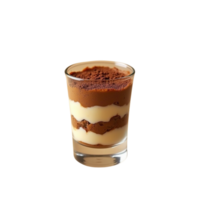 A smooth vanilla cream layer and textured chocolate base. png