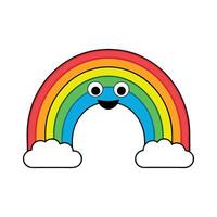 Minimalistic Rainbow Illustration with a Simple and Clean Design vector
