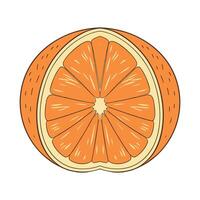 Orange Slice with a Bright and Juicy Texture Showing Freshness and Vitamin C vector