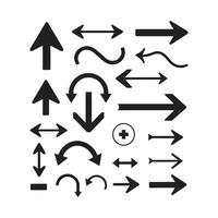 Directional Arrow Silhouettes for Navigation and UI Design vector