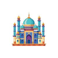 Divine Domes Timeless Mosque Illustrations Design on White Background vector