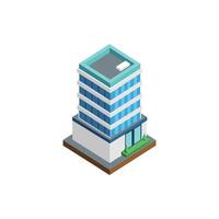 Modern Workspace Isometric Office Architecture vector