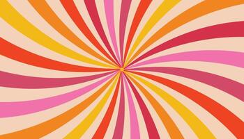 Colorful wavy abstract background with stripes, rays of sunburst. Striped starburst halftone. Retro background with flash. vector