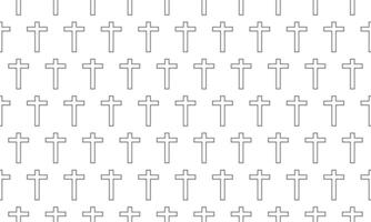 Pattern of crosses isolated on white vector