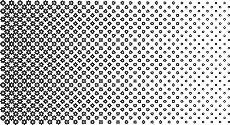 Abstract background with flower shape halftone