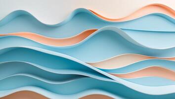 Abstract background with waves of paper photo