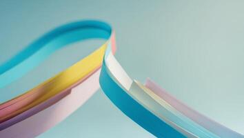 A close up of a rainbow colored ribbon photo
