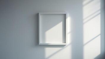 a close up of a picture frame on a wall in a room. photo